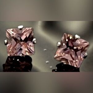 Earrings (EUC) 925 pink stud - jewelry